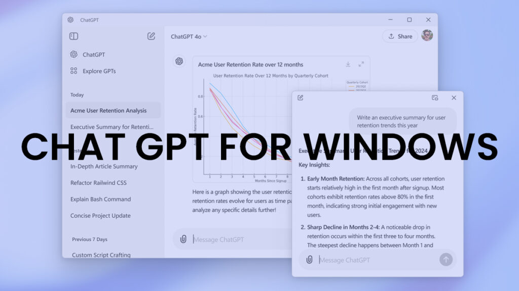 Chat GPT desctop version for Windows