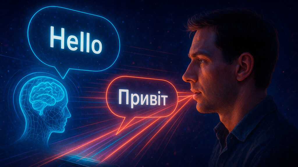 Візуалізація перекладу мови в реальному часі між людиною та штучним інтелектом без використання тексту