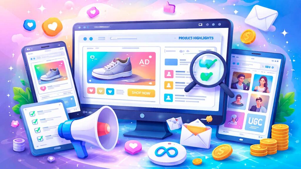 Meta Ads з автоматичними Website highlights, UGC для Shop і аналітикою кампаній