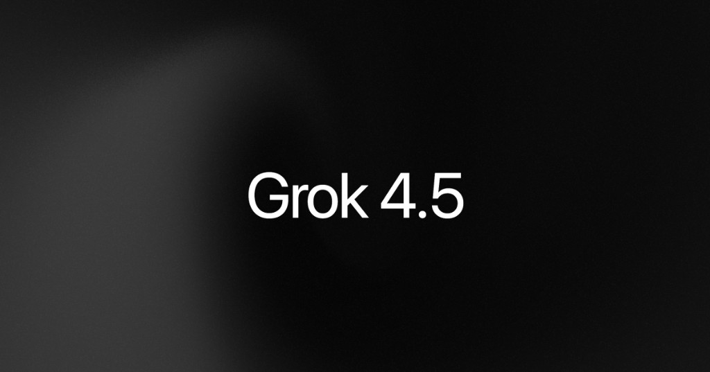 Промо-банер xAI до анонсу моделі Grok 4.5 з фірмовою графікою